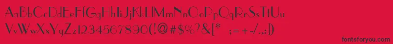 ParisianThin Font – Black Fonts on Red Background