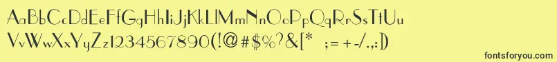 ParisianThin Font – Black Fonts on Yellow Background