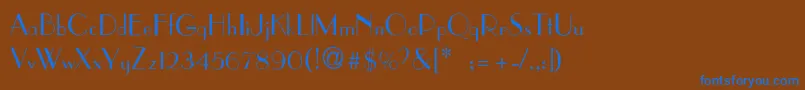 ParisianThin Font – Blue Fonts on Brown Background