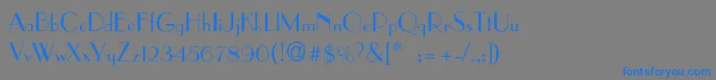 ParisianThin Font – Blue Fonts on Gray Background
