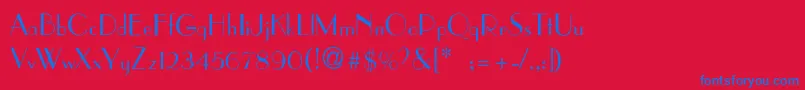 ParisianThin Font – Blue Fonts on Red Background