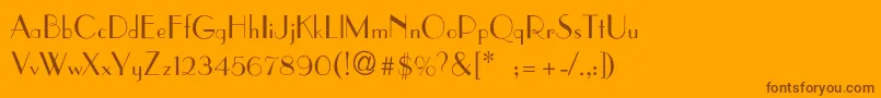 ParisianThin Font – Brown Fonts on Orange Background