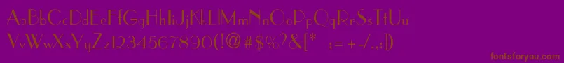 ParisianThin Font – Brown Fonts on Purple Background