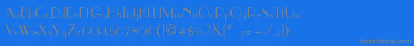ParisianThin Font – Gray Fonts on Blue Background