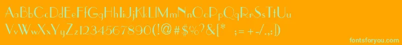ParisianThin Font – Green Fonts on Orange Background