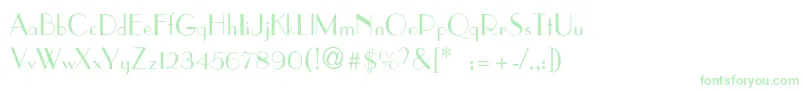 ParisianThin Font – Green Fonts on White Background