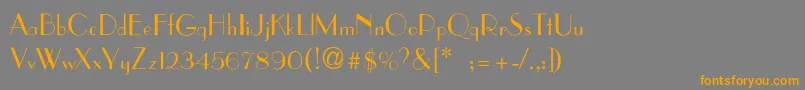ParisianThin Font – Orange Fonts on Gray Background