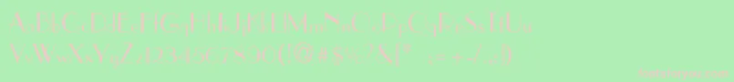 ParisianThin Font – Pink Fonts on Green Background