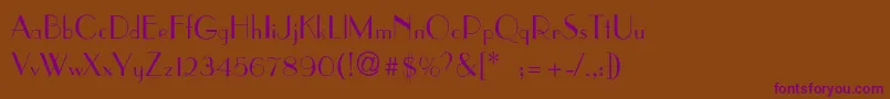 ParisianThin Font – Purple Fonts on Brown Background