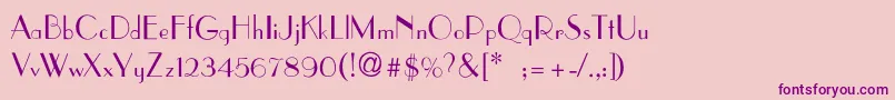 ParisianThin Font – Purple Fonts on Pink Background