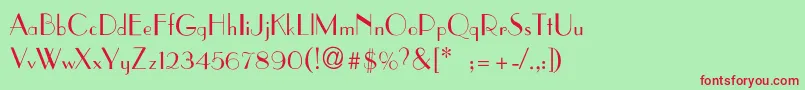 ParisianThin Font – Red Fonts on Green Background
