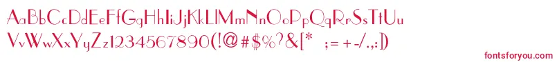 ParisianThin Font – Red Fonts on White Background