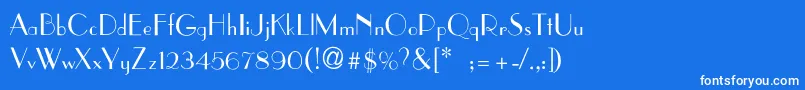 ParisianThin Font – White Fonts on Blue Background