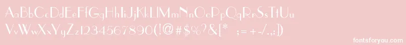 ParisianThin Font – White Fonts on Pink Background