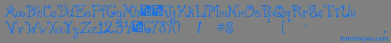 FreakTrialVersion Font – Blue Fonts on Gray Background