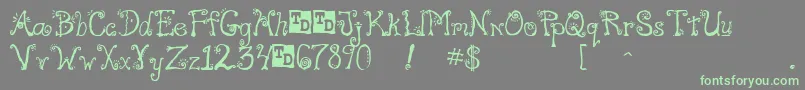 FreakTrialVersion Font – Green Fonts on Gray Background