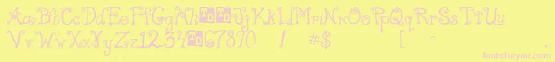 FreakTrialVersion Font – Pink Fonts on Yellow Background