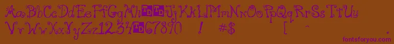 FreakTrialVersion Font – Purple Fonts on Brown Background