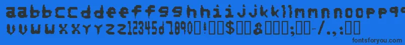 Шрифт Norefund – чёрные шрифты на синем фоне