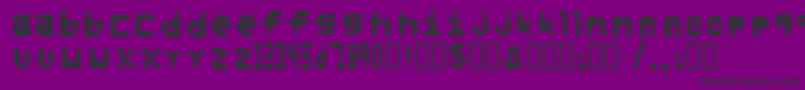Norefund-fontti – mustat fontit violetilla taustalla