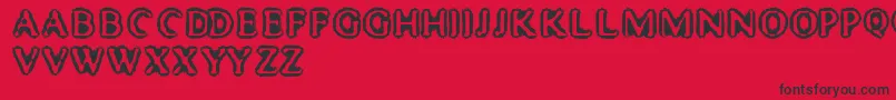 MisterHaddaris Font – Black Fonts on Red Background