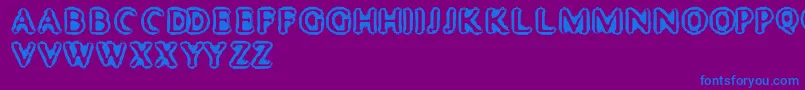 Шрифт MisterHaddaris – синие шрифты на фиолетовом фоне