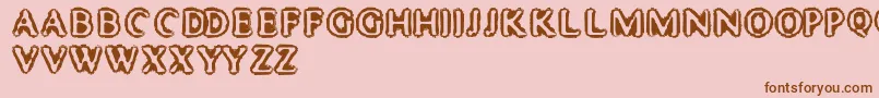 MisterHaddaris Font – Brown Fonts on Pink Background