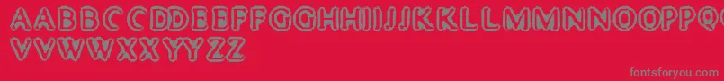 MisterHaddaris Font – Gray Fonts on Red Background