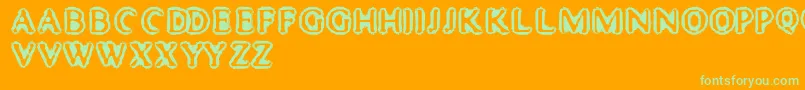 MisterHaddaris Font – Green Fonts on Orange Background