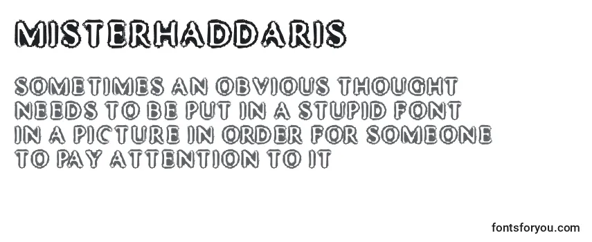 Review of the MisterHaddaris Font