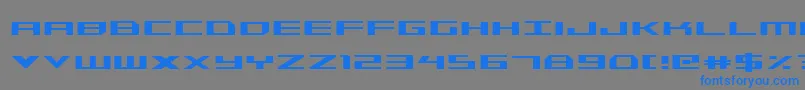 TriremeCondensed Font – Blue Fonts on Gray Background