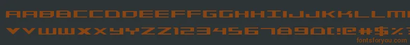 TriremeCondensed Font – Brown Fonts on Black Background