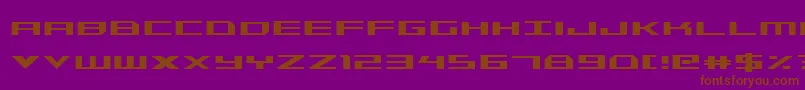 TriremeCondensed-fontti – ruskeat fontit violetilla taustalla