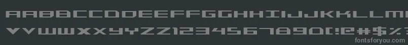 Czcionka TriremeCondensed – szare czcionki na czarnym tle