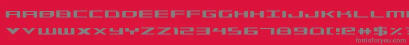 TriremeCondensed Font – Gray Fonts on Red Background