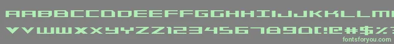 TriremeCondensed Font – Green Fonts on Gray Background