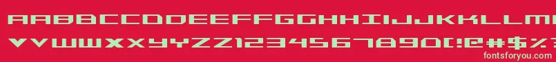 フォントTriremeCondensed – 赤い背景に緑の文字