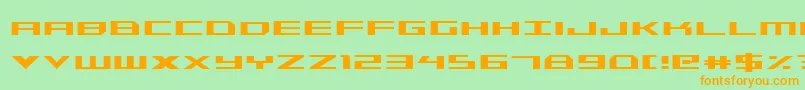 TriremeCondensed Font – Orange Fonts on Green Background