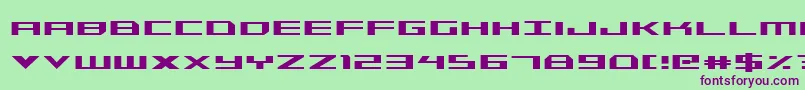フォントTriremeCondensed – 緑の背景に紫のフォント