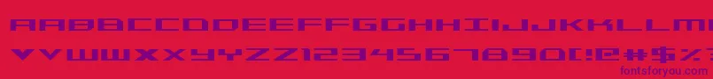 TriremeCondensed-fontti – violetit fontit punaisella taustalla