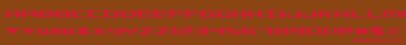 TriremeCondensed Font – Red Fonts on Brown Background