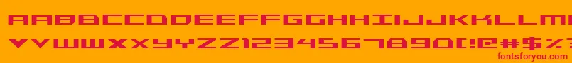 TriremeCondensed Font – Red Fonts on Orange Background