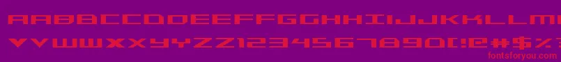TriremeCondensed Font – Red Fonts on Purple Background