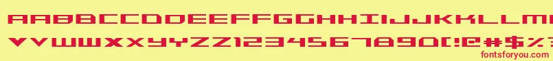 TriremeCondensed Font – Red Fonts on Yellow Background