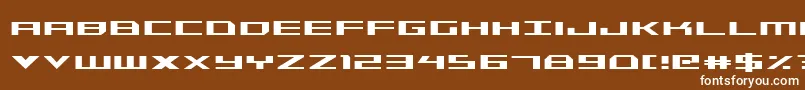 TriremeCondensed Font – White Fonts on Brown Background