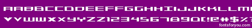 TriremeCondensed Font – White Fonts on Purple Background
