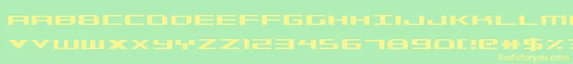 TriremeCondensed Font – Yellow Fonts on Green Background