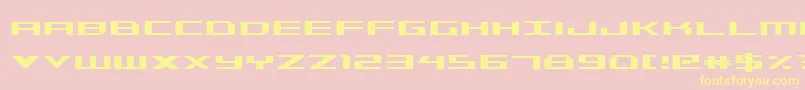 Police TriremeCondensed – polices jaunes sur fond rose