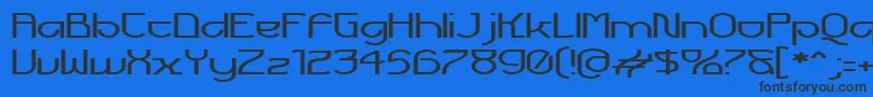 Шрифт FuturexVoyager – чёрные шрифты на синем фоне