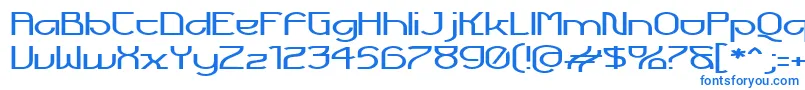 フォントFuturexVoyager – 白い背景に青い文字